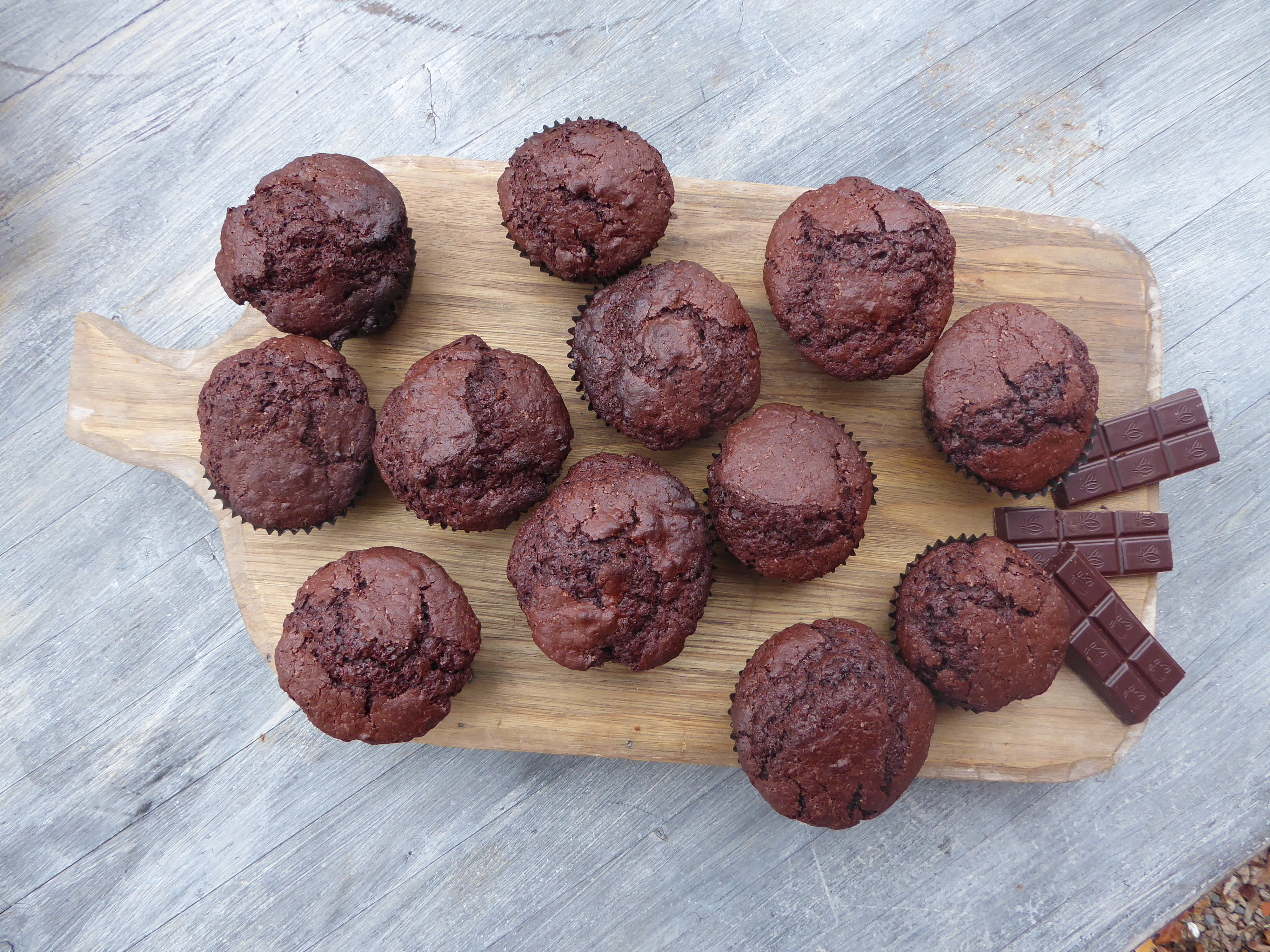 glutenfrie sjokolade muffins