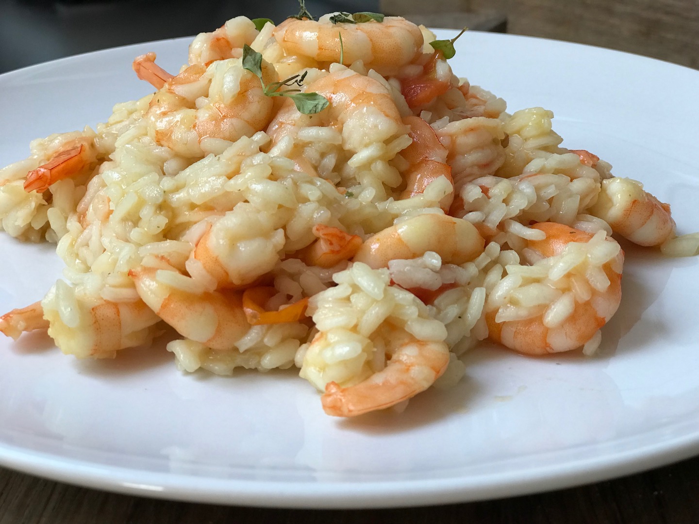 Risotto med scampi. Middag på 1-2-3