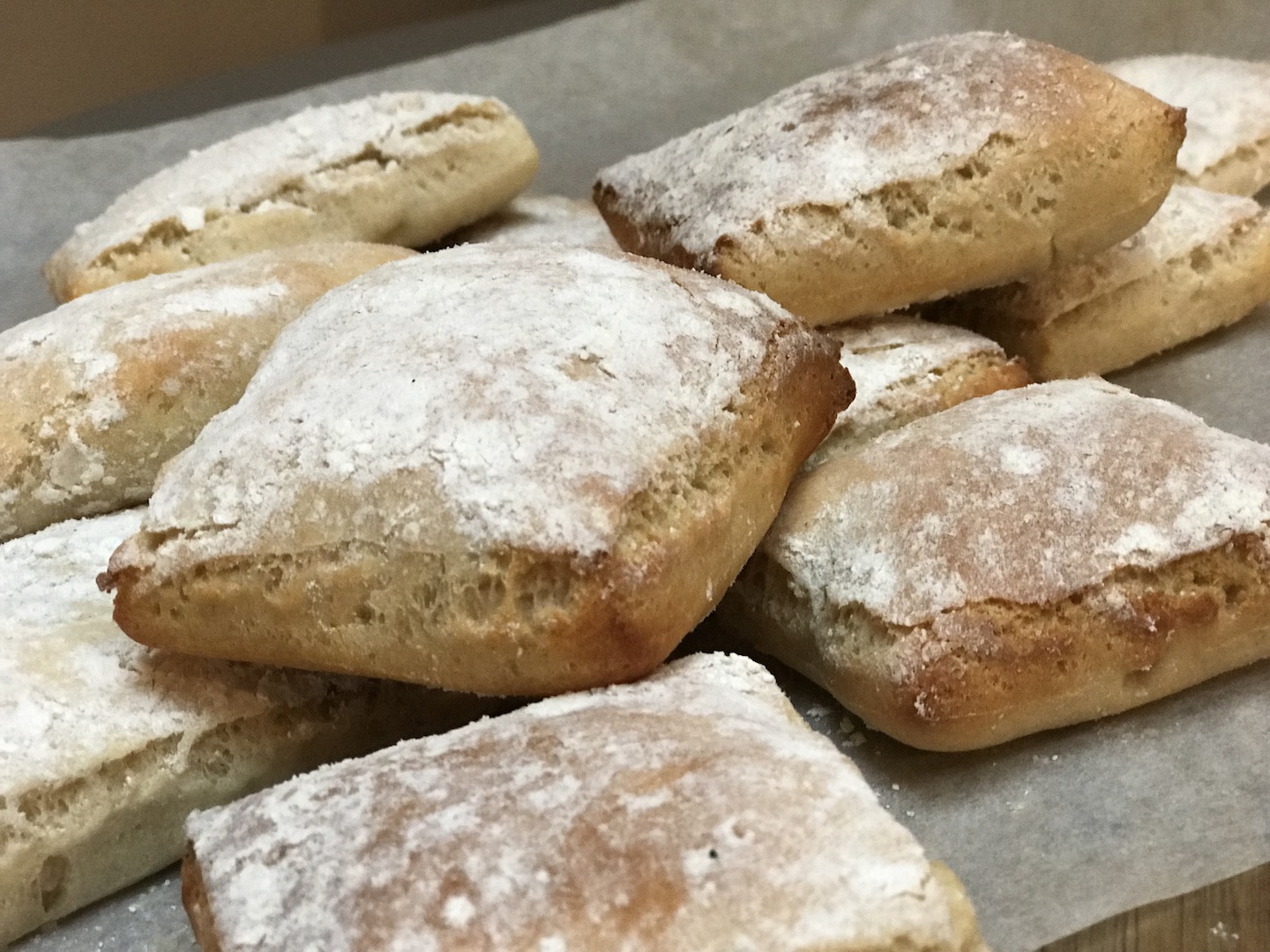 Glutenfrie, luftige ciabatta