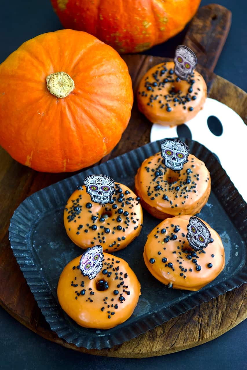 Glutenfrie Halloween donuts