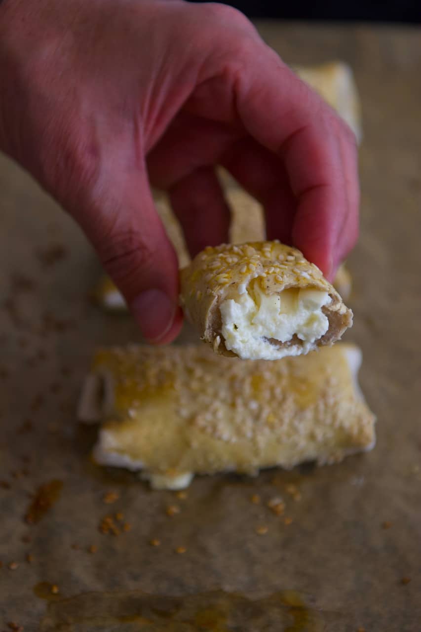 Glutenfri filodeig med innbakt fetaost